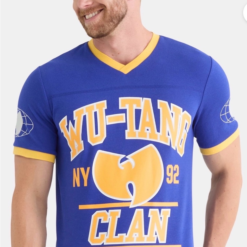 Wu-Tang Clan Staten Island 92 C.R.E.A.M Jersey Tee Blue Yellow Men’s M (NWT) - Picture 5 of 5